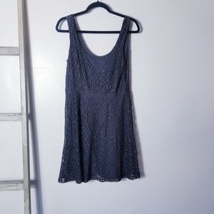 APT 9 PURPLISH GRAY LACY LINED DRESS SIZE SMALL